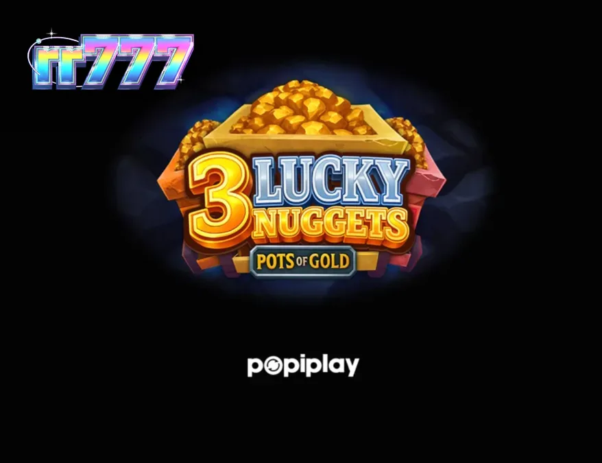Tampilan visual slot 3 Lucky Nuggets dengan latar tambang emas